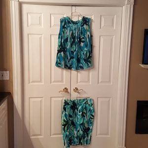 2 piece blouse (14W) & skirt (16W) NWT (price is for both)
